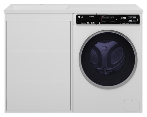 Тумба под раковину Brevita Grafit 60 под стиральную машину (белая)