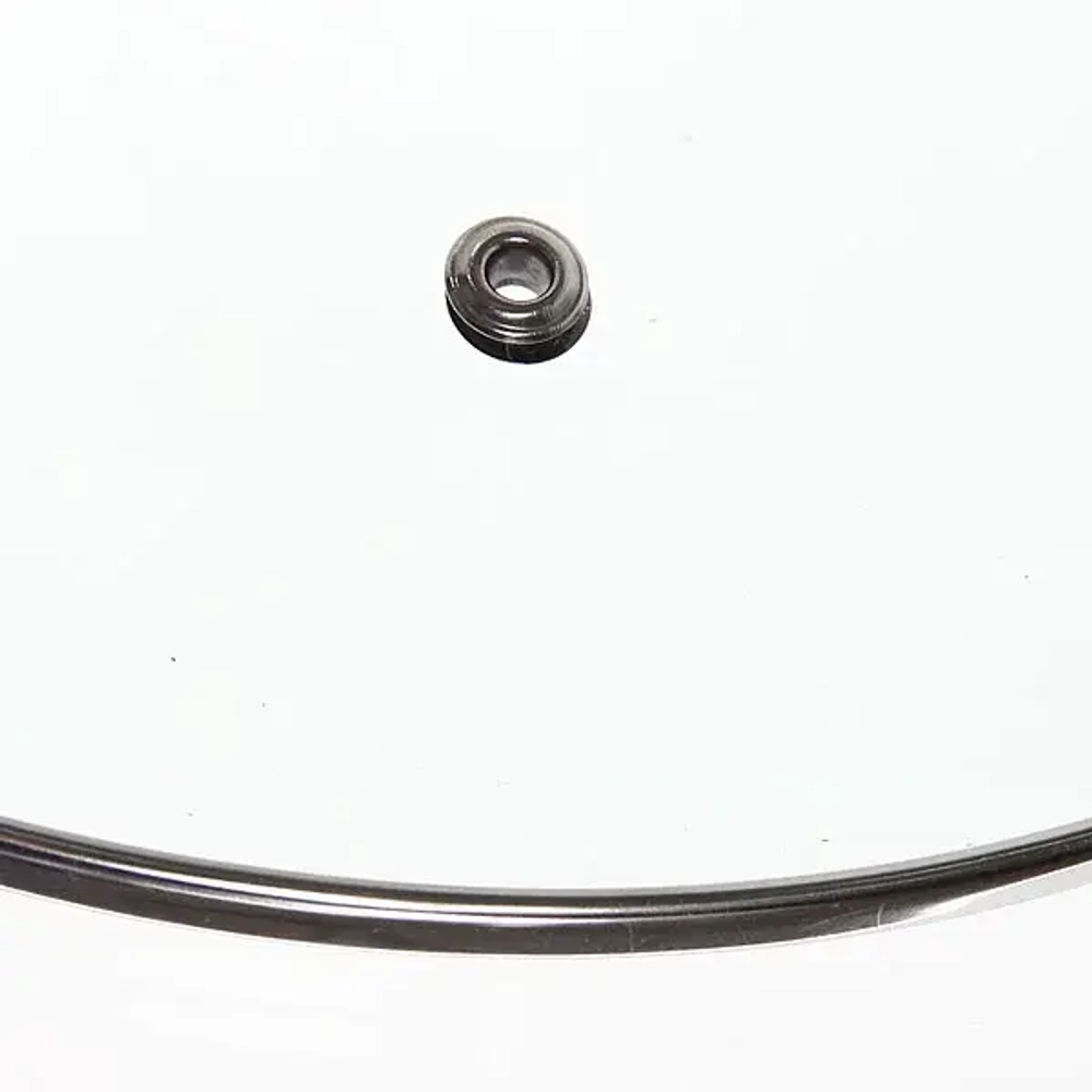 Крышка без ручки 20 см стеклянная с металлическим ободком и пароотводом С