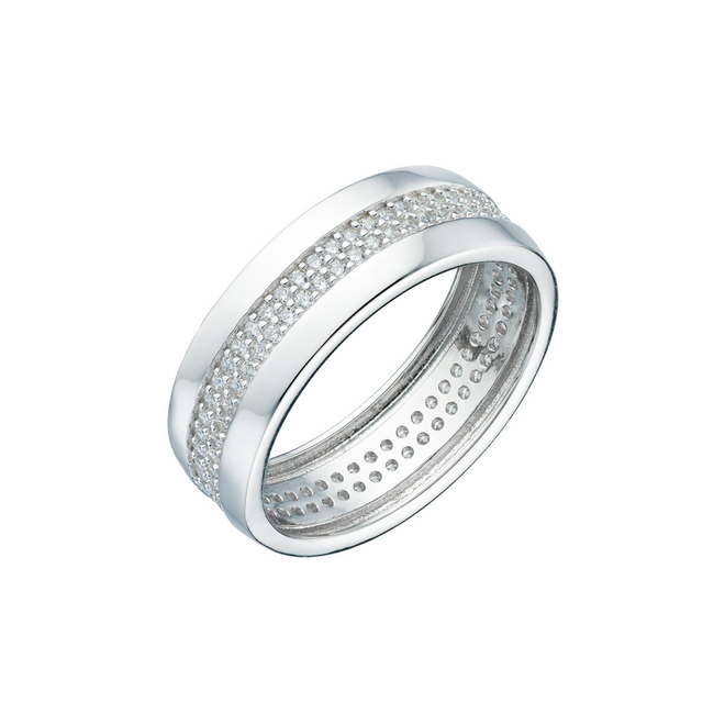 Кольцо с дорожкой посередине NOW