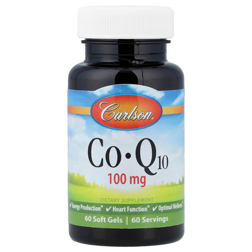 Carlson, CoQ10, 100 мг, 60 мягких таблеток