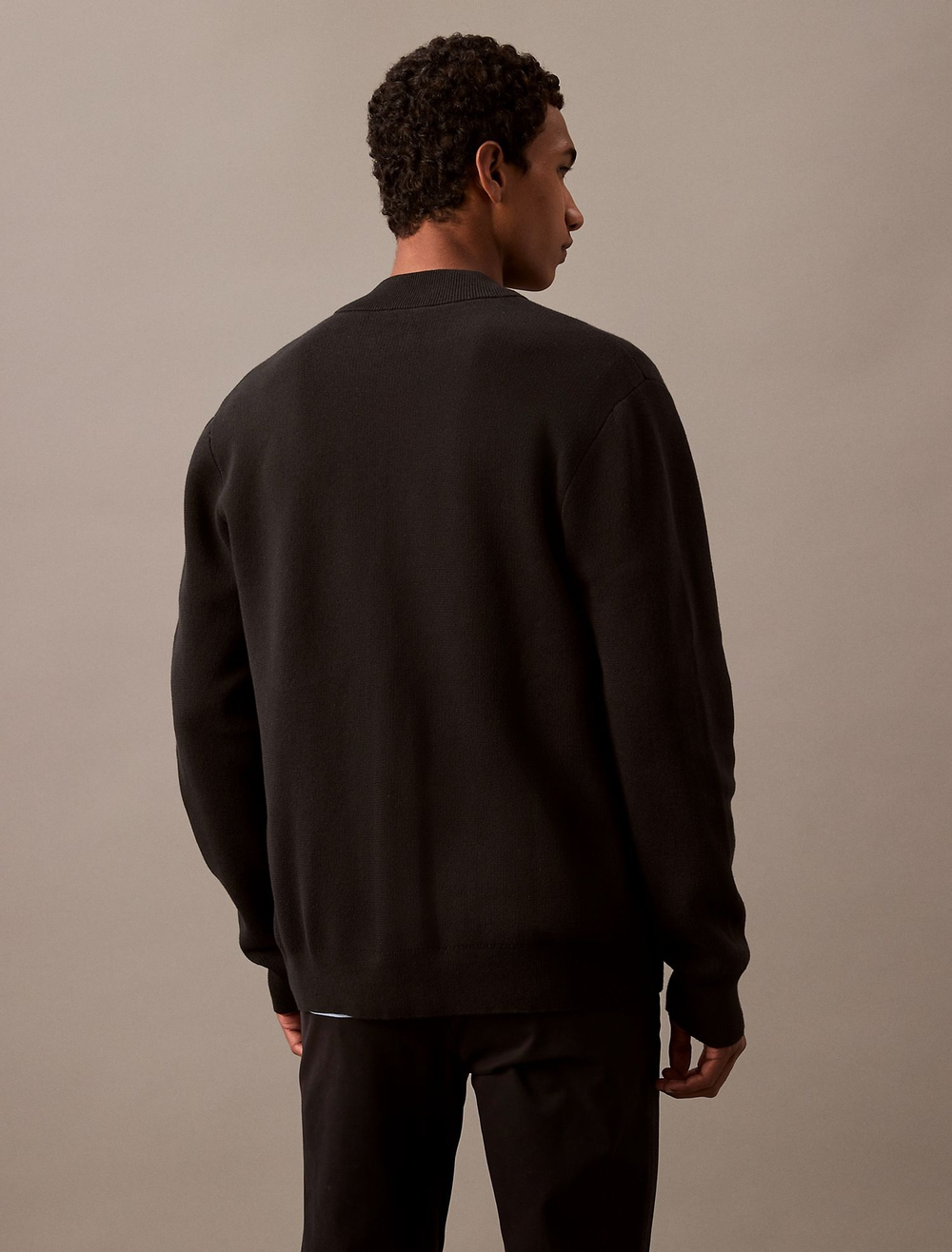 Свитер на молнии Calvin Klein Smooth Cotton Black