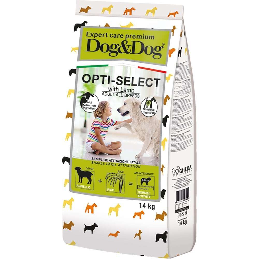 Сухой корм Dog&amp;Dog Expert Premium Opti-Select с ягненком для взрослых собак 14 кг