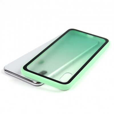 Глянцевый чехол Градиент для iPhone XS Max, 011522 Зеленый