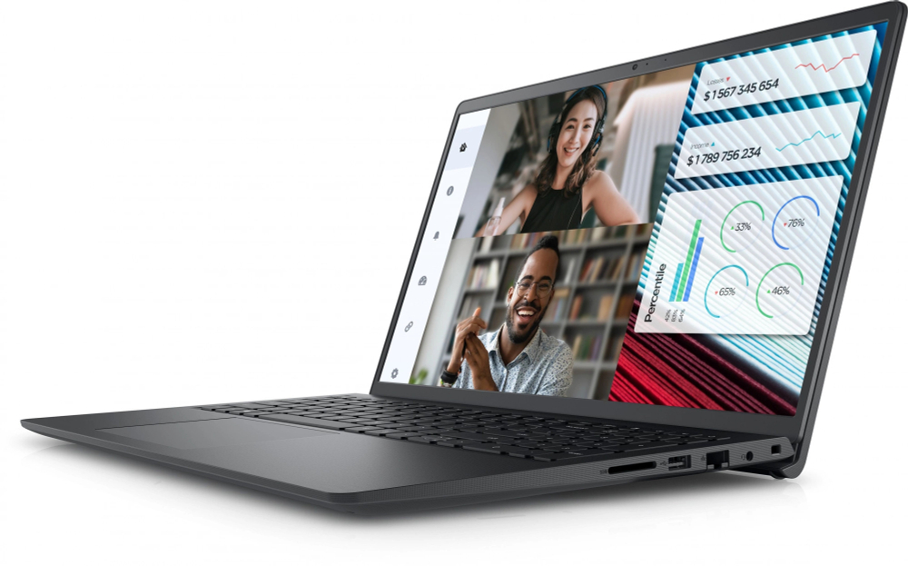 Ноутбук  Dell Vostro 3520 15.6 ", Core i7, 16 Гб RAM, 512 Гб SSD, Iris Xe Graphics, Черный
