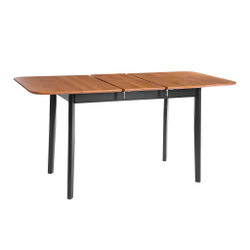 Стол Соната Люкс раздвижной/Sonata Lux extension table массив сосны, антик/чёрный, 120-(150)х75х75 см