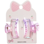 Заколки-крабы для волос 2шт «Мон Ляруш», прямоугольник, микс 6 цветов, 4,5см (Блистер)