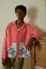 Куртка Soeurs с Большими Расшитыми Карманами / Hand-Embroidered Pockets розовая