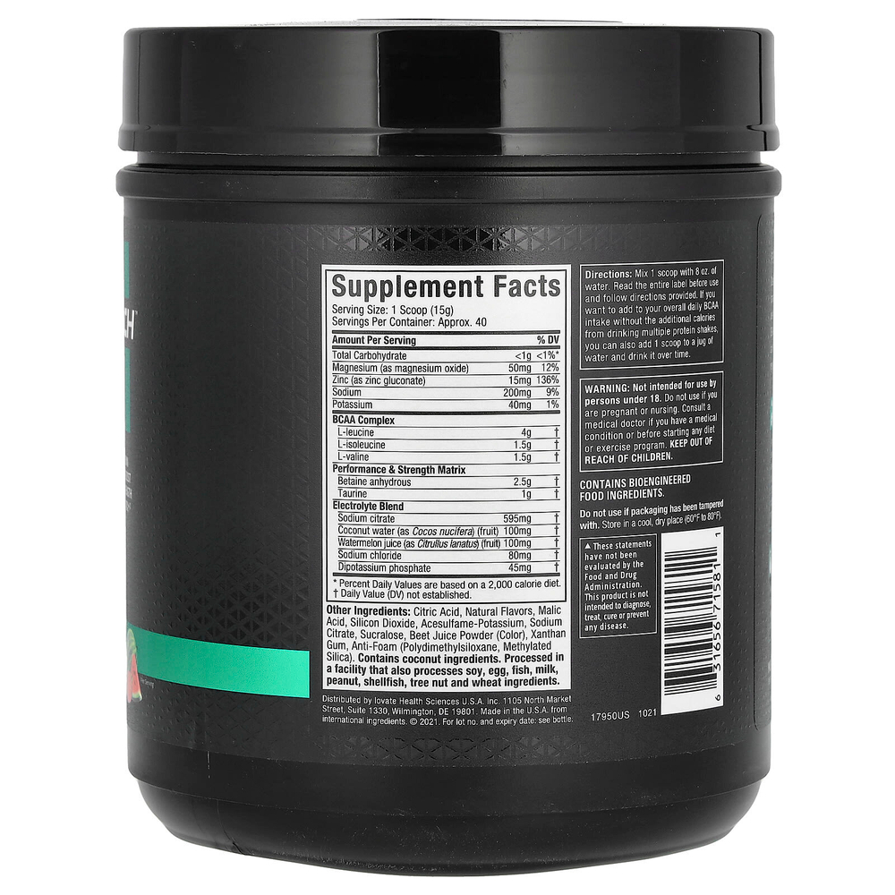MuscleTech, Amino Build, аминокислоты, со вкусом клубники и арбуза, 593 г (20,92 унции)