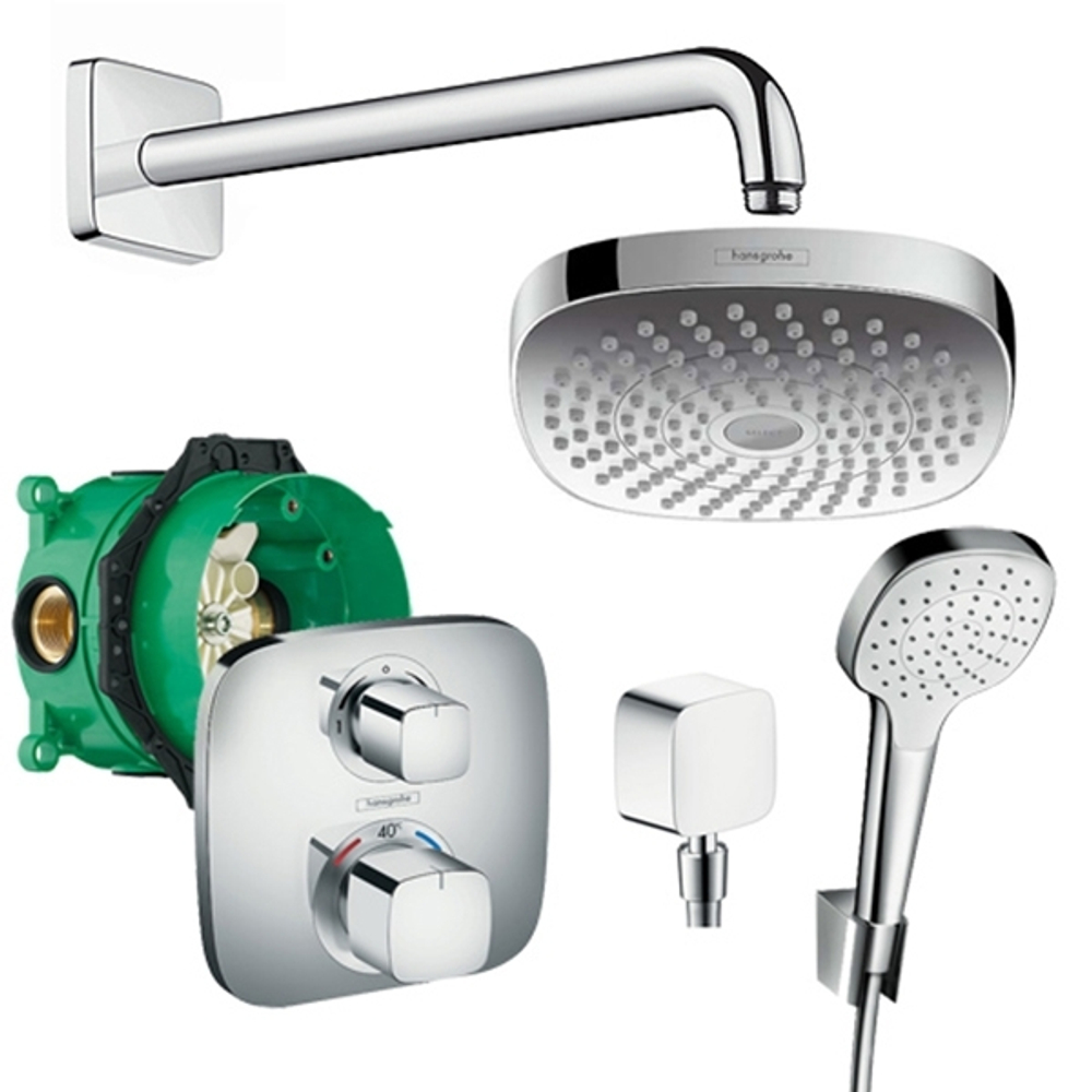 Душевая система Hansgrohe Croma Select E/Ecostat 27294000 с термостатом хром