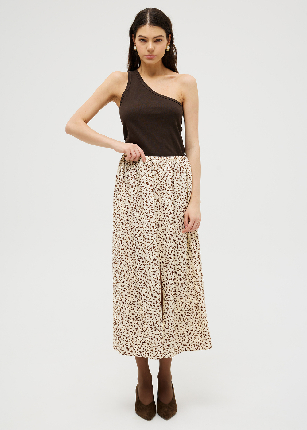 Юбка летящая в цветы