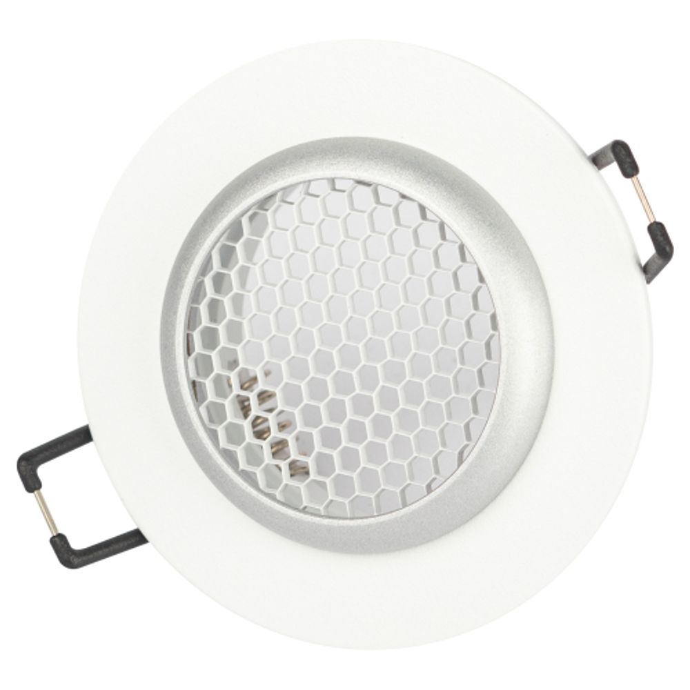 Светильник встраиваемый алюминиевый ЭРА KL109 WH/SL под лампу MR16 GU5.3 белый/серебро матовый