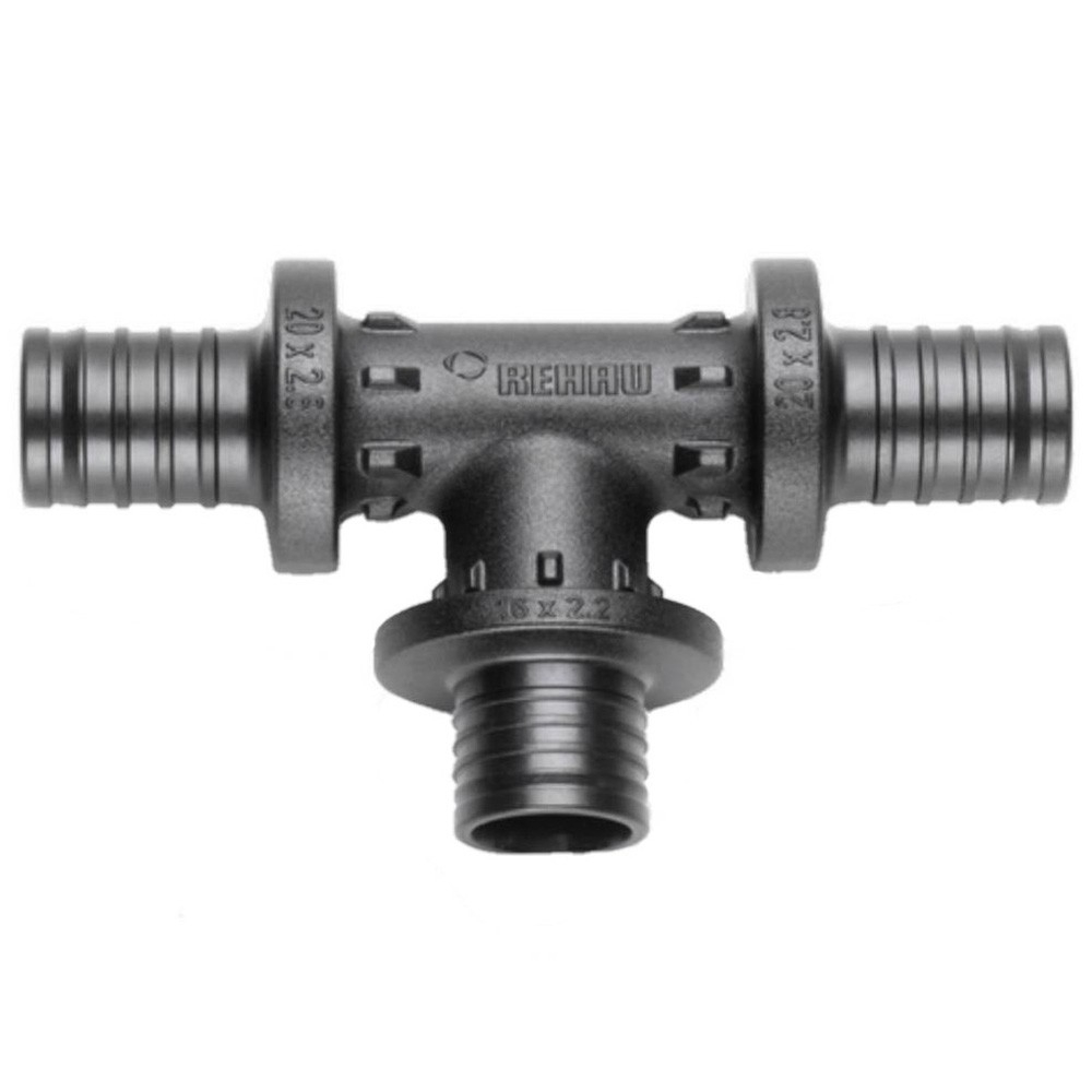 Тройник REHAU с уменьшенным боковым и торцевым проходами 25-16-16 PX, PPSU