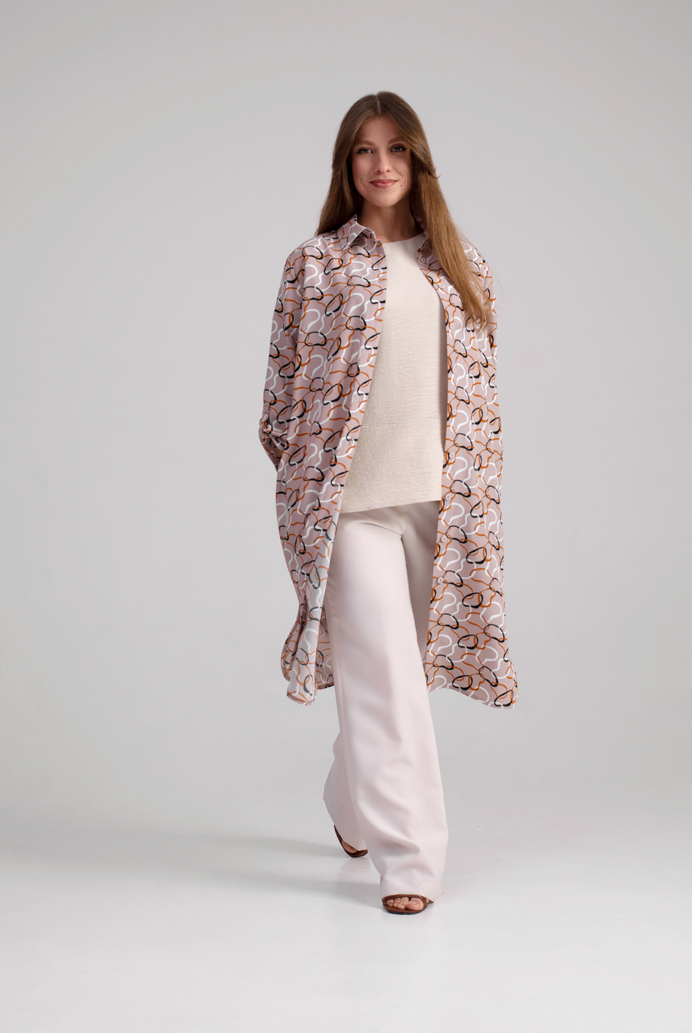 Платье-рубашка 3984зпа, цепи #176Це243984зпа