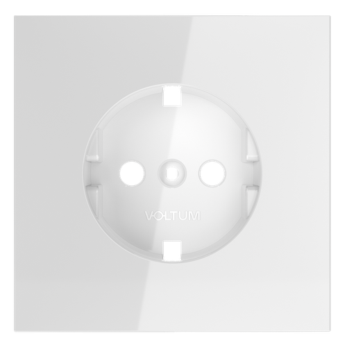 Накладка для розетки с заземлением, S70 (белый глянцевый)