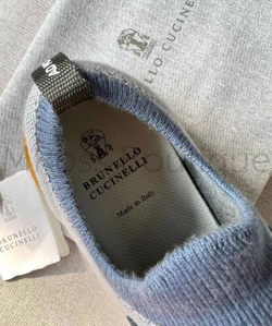 Мужские кроссовки Brunello Cucinelli голубого цвета