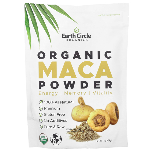 Earth Circle Organics, сырой органический порошок маки, 454 г (16 унций)
