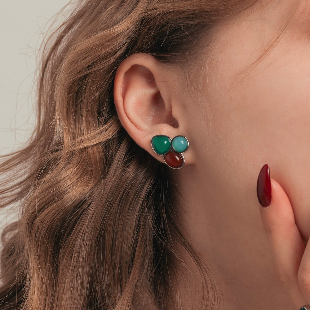 Серьги Possebon Azul, Q.Verde, Vermelho A0292.20.17.6 S
