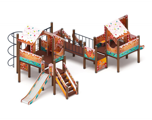 Детский игровой комплекс Теремок (Пряничный домик) ДИК 2.07.03-02 H=750 H=1200