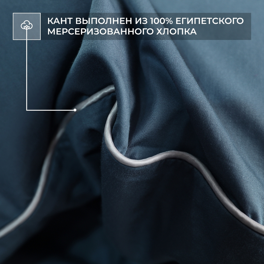 Наволочки 50х70 2 шт Сатин однотонный Элитный 100% египетский хлопок NE01757