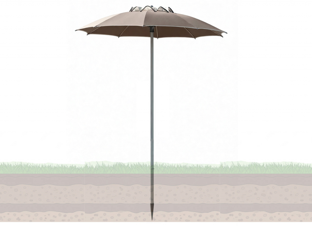 Зонт пляжный профессиональный с клапаном Magnani Cezanne, тортора