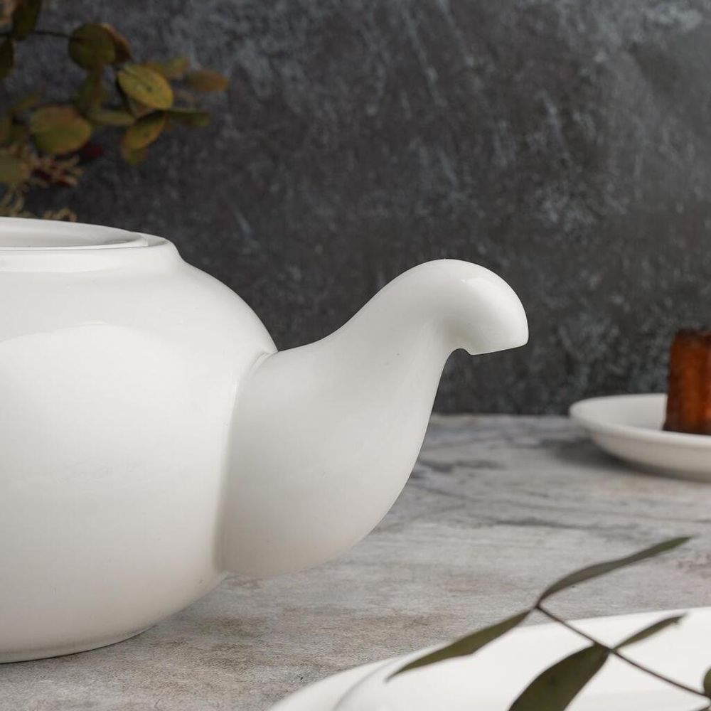 Чайник 850 мл d 15,5 см h9,5 см белый фарфор NEW P.L. Proff Cuisine [1]