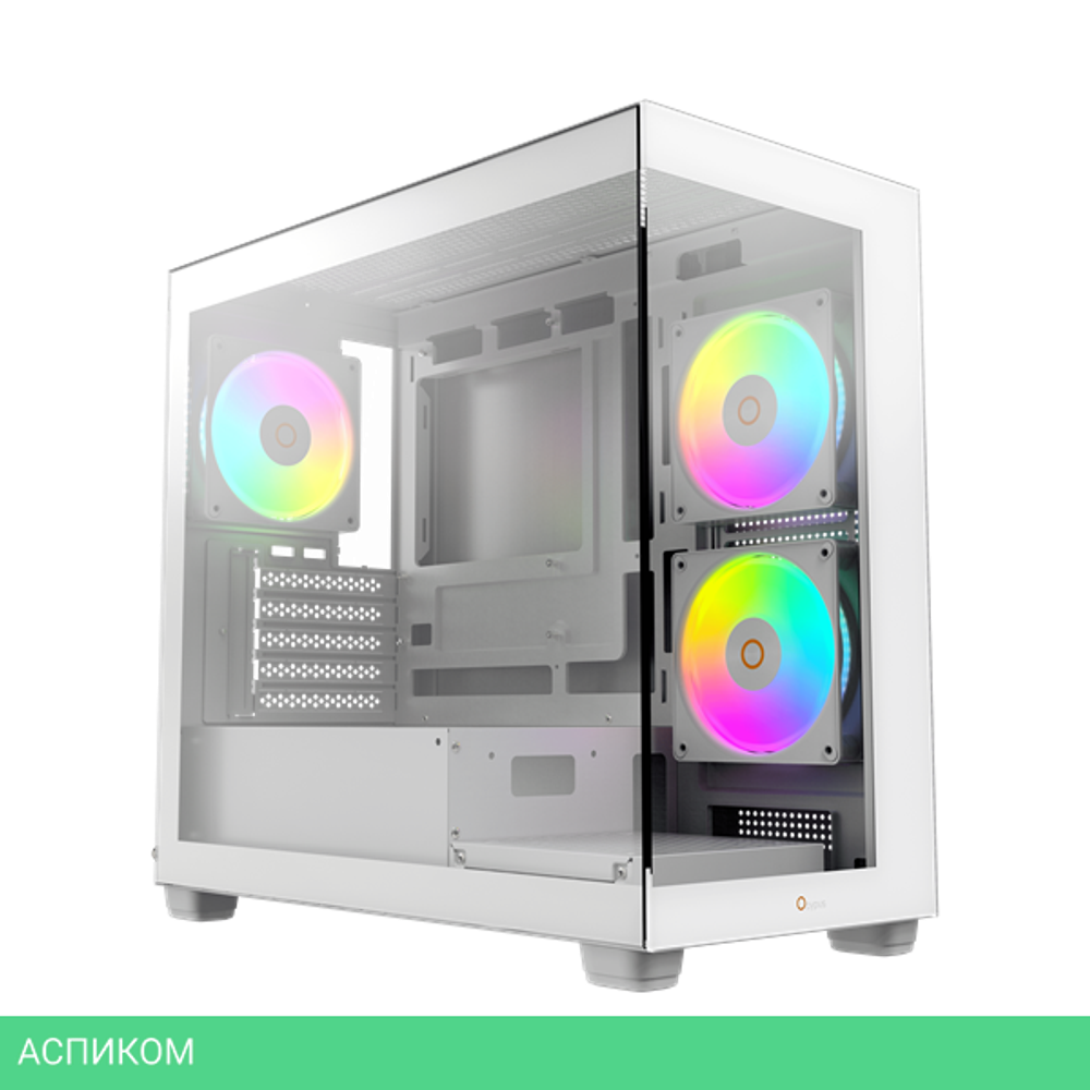 Корпус Ocypus Gamma C52 WH ARGB mATX без БП (Gamma-C52-WHD300XX-GL)