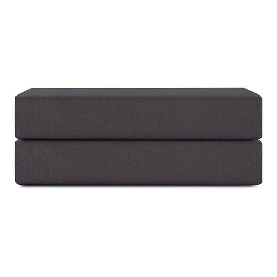 Простыня на резинке из премиального сатина темно-серого цвета из коллекции essential, 200х200х30 см