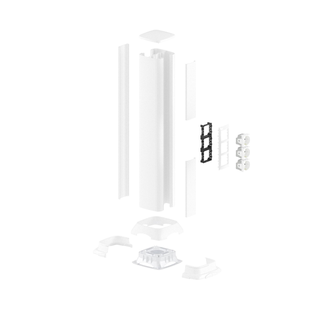 Алюминиевая колонна 0,71 м, цвет белый