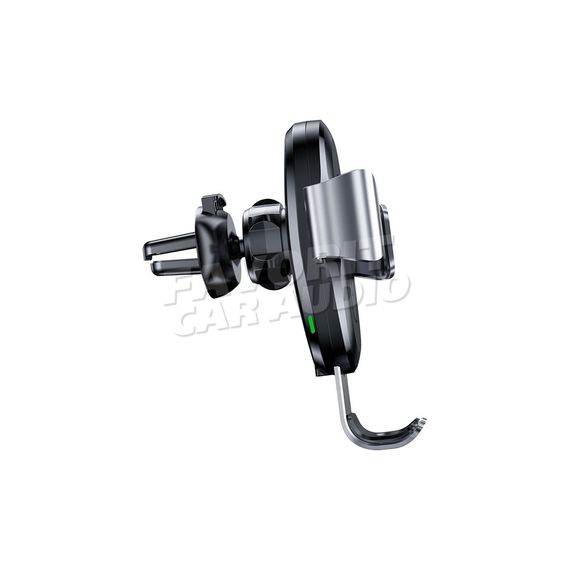 Держатель Baseus WXYL-B09 металл воздуховод бесп. зарядка QI серебряный