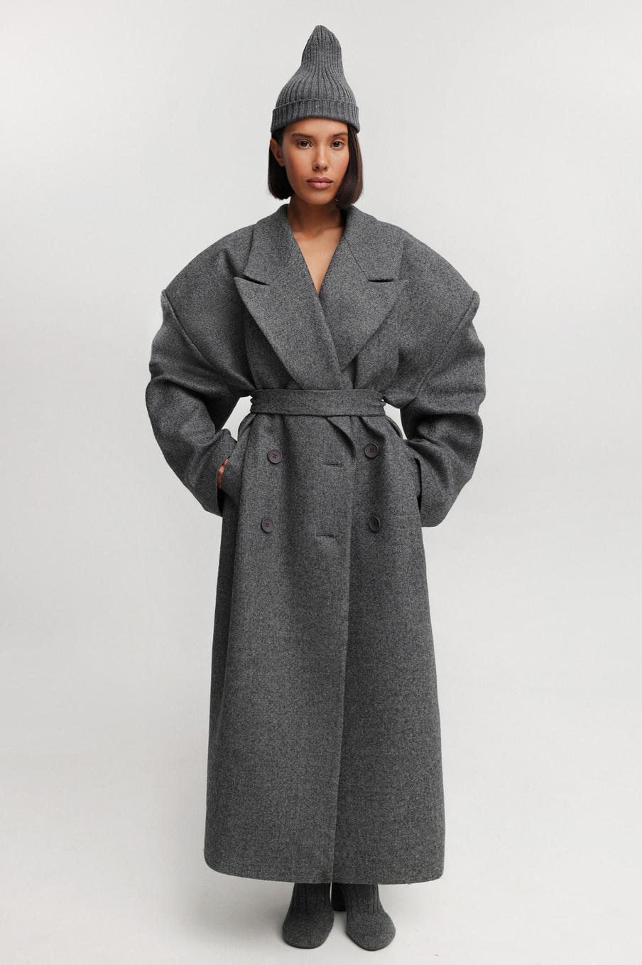 Пальто-пиджак макси