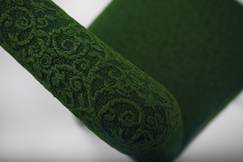 Чехол на стул без оборки Жаккард, цвет Зеленый