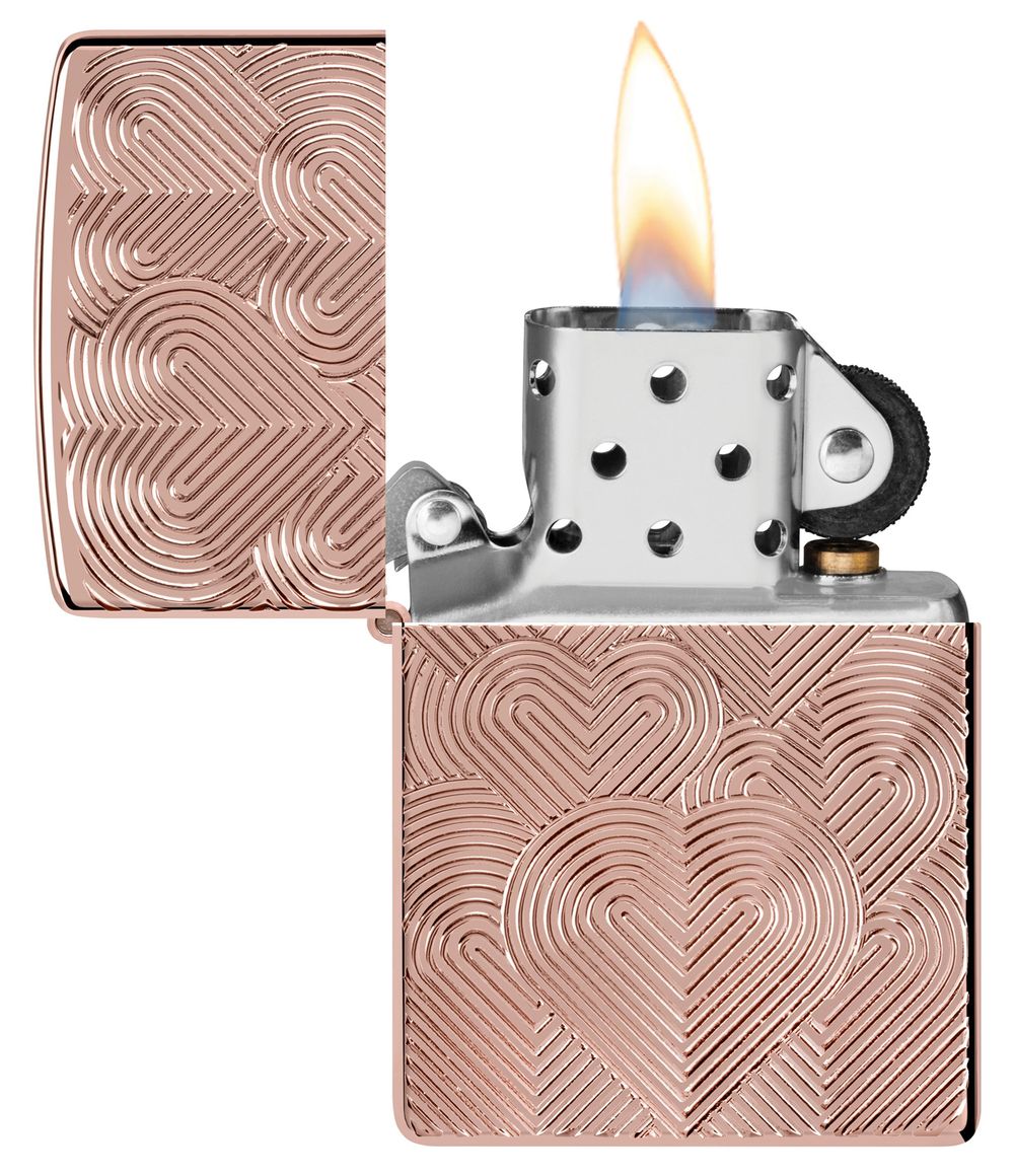 Зажигалка Zippo Armor® Hearts Rose Gold (48919) 3
