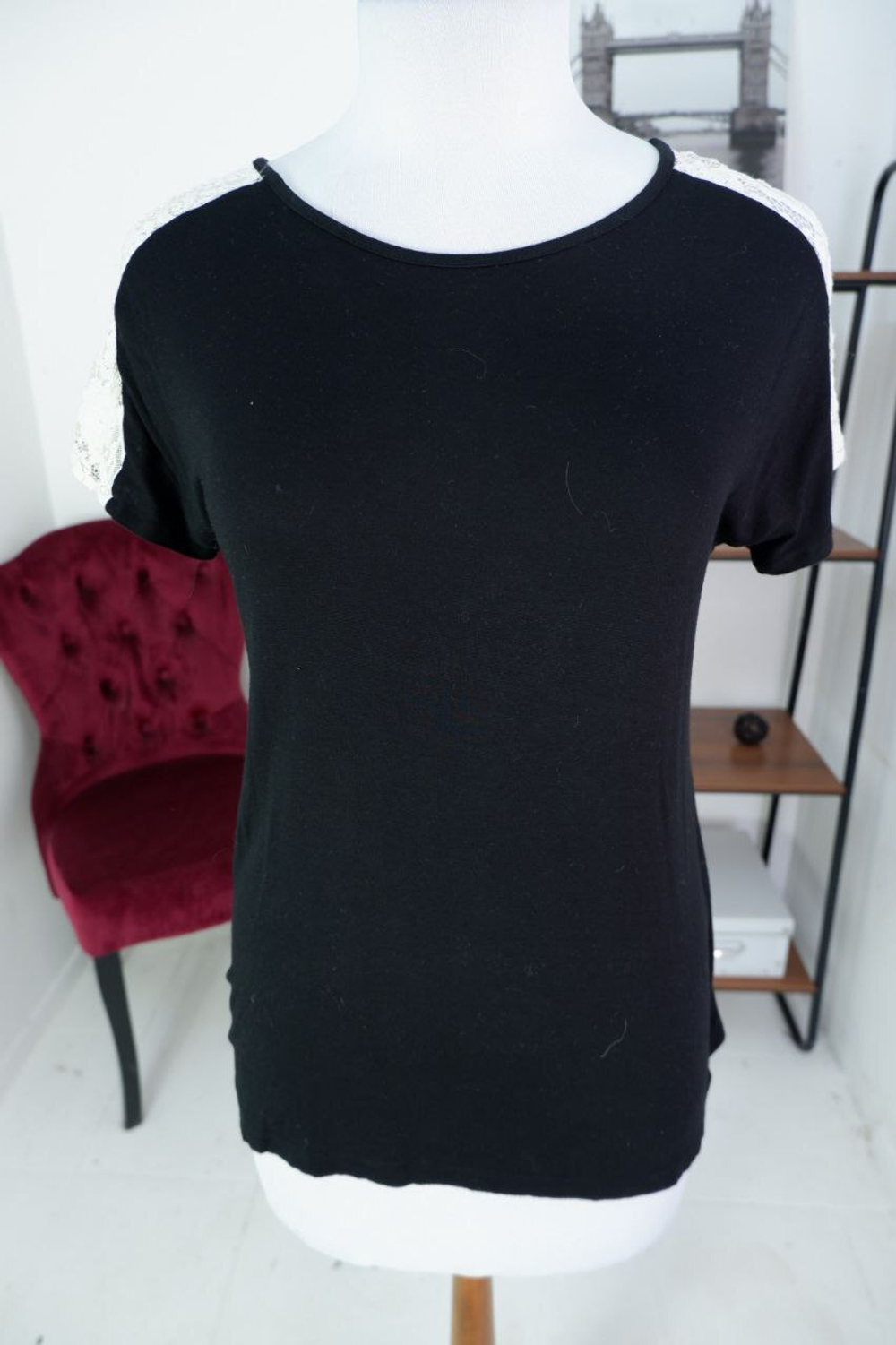 Блузка Design History с кружевной отделкой 44 размер