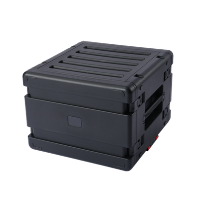 Ударопрочный пластиковый Рэковый кейс 8 юнитов с выдвижной ручкой и колесами KZCASE@RACK8UW