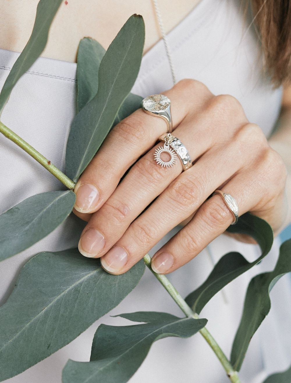 Кольцо фактурное с подвесом Солнце