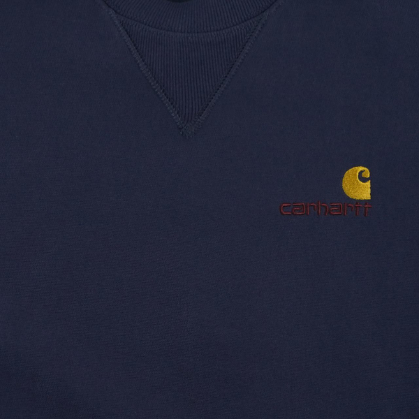 Толстовка мужская Carhartt WIP American Script Sweatshirt артикул:I025475_blue - купить в магазине Дайс