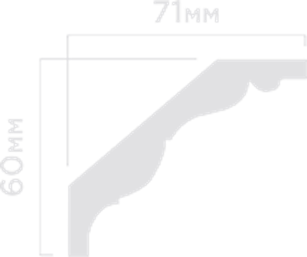 Карниз HiWood, 60x71 мм