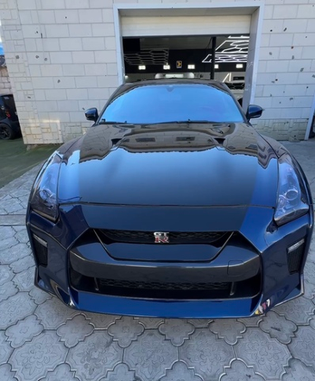 Nissan GTR🔥🔥частичная оклейка в черный полиуретан Carbins PPF SG-A01 👍антигравийная защита кузова