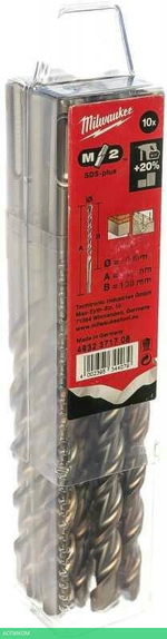 Бур Milwaukee SDS+ M2 10x160 10шт/уп (4932371708)