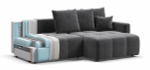 Угловой диван Босс Тренд Велюр Монолит серый