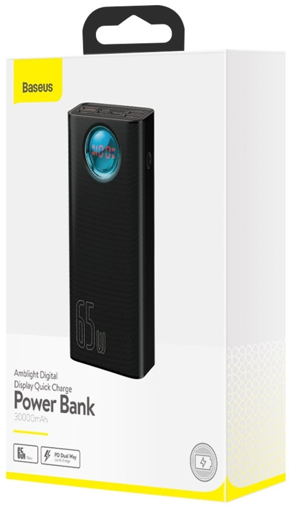 Внешний аккумулятор Baseus Amblight C+4U 65W PPLG000101 30000 мАч черный