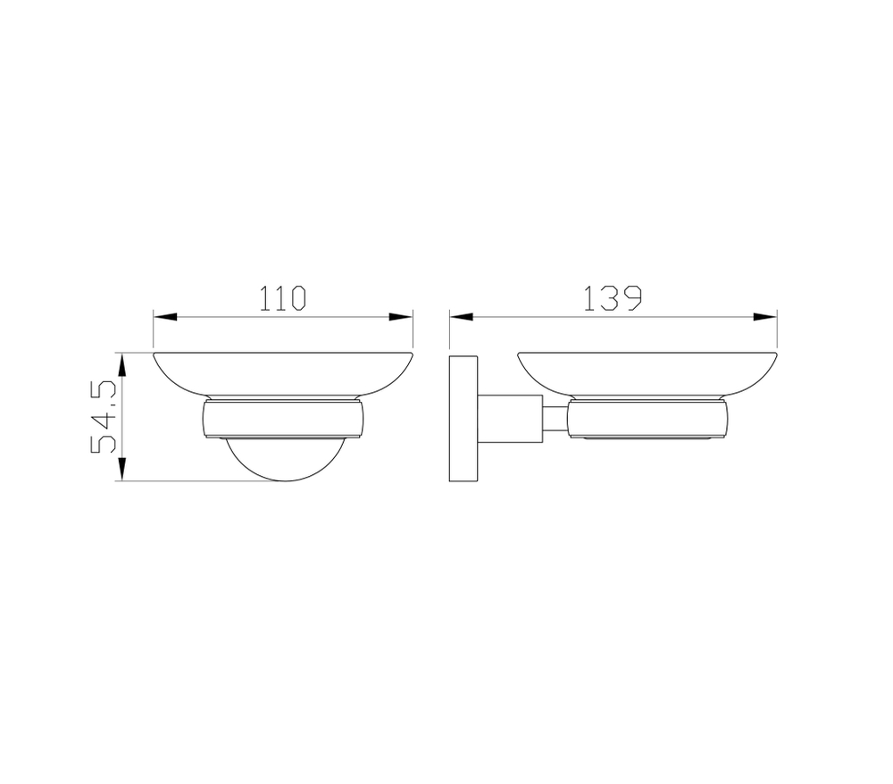 Мыльница с держателем WONZON & WOGHAND EASY, Хром (WW-8122)