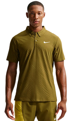 Мужское теннисное поло Nike Court Slam Advantage Sinner - olive flak/white