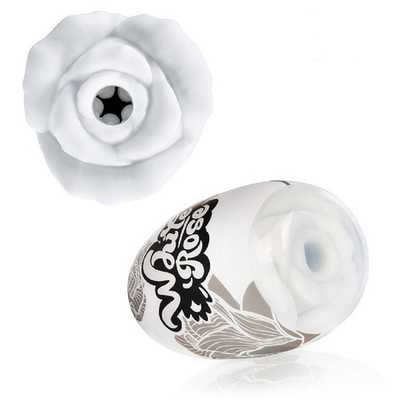 Мастурбатор White Rose белый 10 см