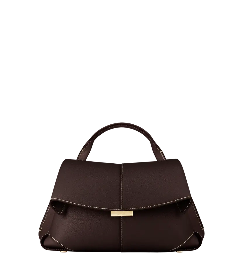 POLENE СУМКА MOKKI MINI, ТЕМНО-КОРИЧНЕВЫЙ