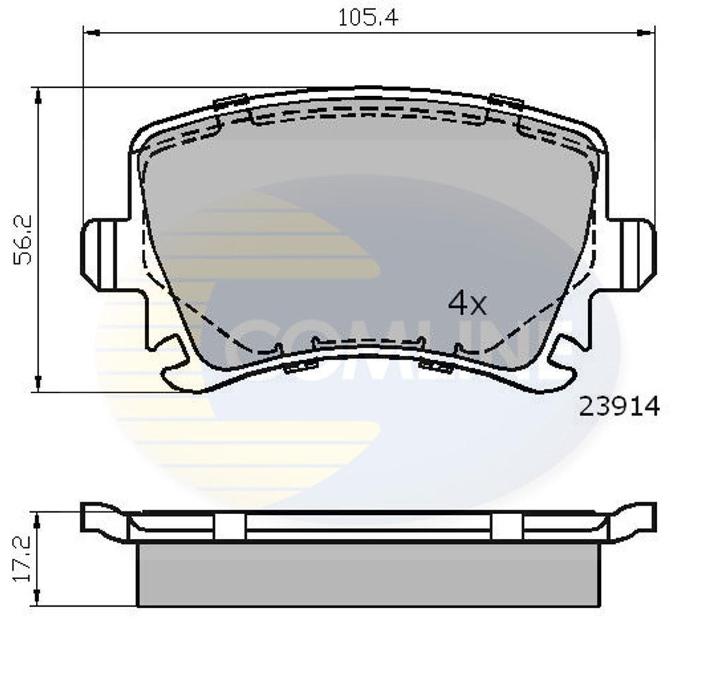 COMLINE - CBP01284-CML - Brake Pad Set, disc brake