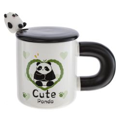 GAEM Кружка с крышкой и ложкой, 430 мл, L8,5 W8,5 H9,8 см, 4в.