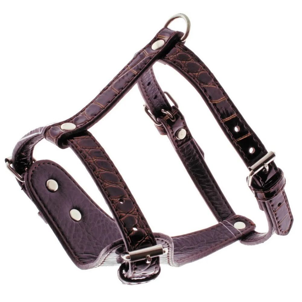 Шлейка DEZZIE для собак S (шея 35-45, грудь 51-61см), шоколадная