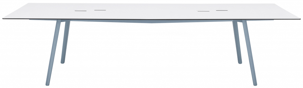 Стол ламинированный с каналом для протяжки проводов Scab Design Squid OF, голубой, белый