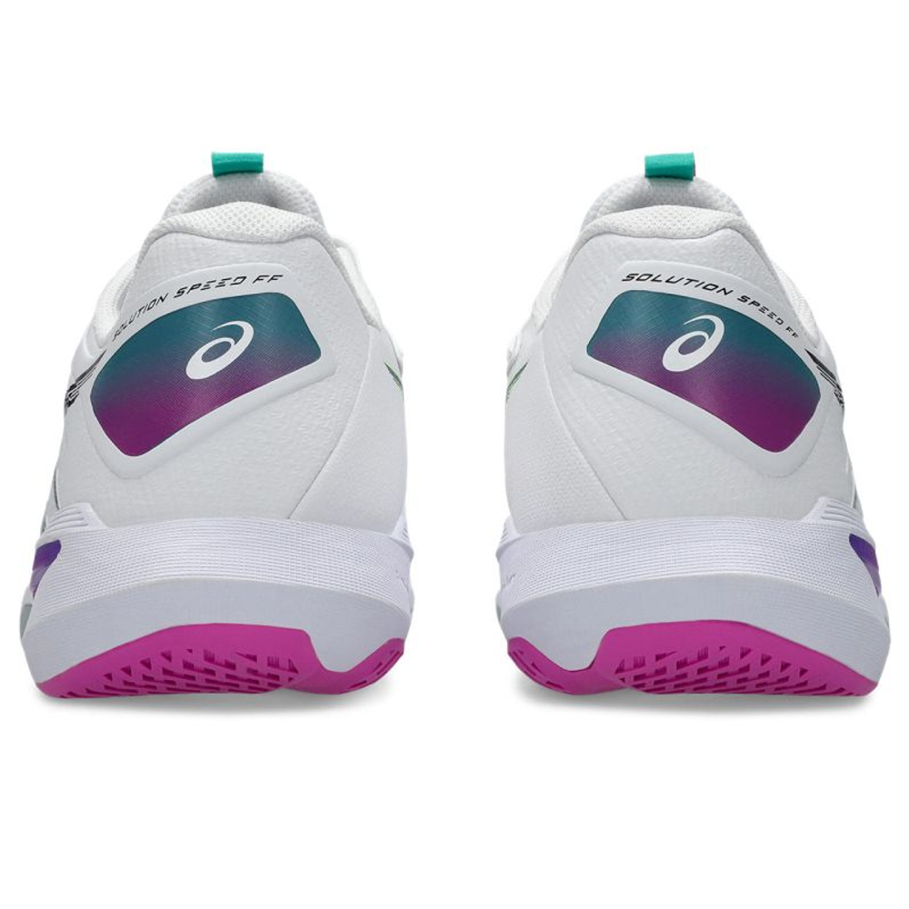 Мужские кроссовки теннисные Asics Solution Speed FF 4 - white/digital sakura